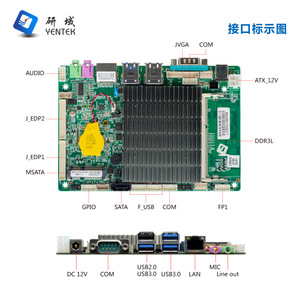 Carte mère industrielle Yentek Mini ITX J1900 J1800 DDR3 monocanal SATA VGA2EDP avec carte réseau intégrée - Product Image 3