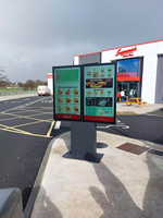 Écran publicitaire extérieur Drive Thru System LCD Menu Board Digital Signage and Display Drive Thru for Fast Food Restaurant