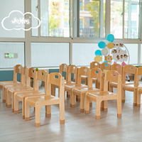Chaises de classe préscolaire en bois modernes JOOYES, robustes, pour écoles, hôtels, salons, pieds antidérapants, écologiques