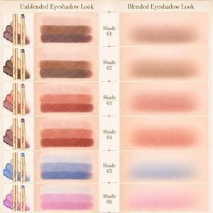 Crayon fard à paupières dégradé 3 couleurs, pailleté, scintillant, fini éclatant, longue tenue, application facile, maquillage, marque privée, OEM, stylo - Product Image 5