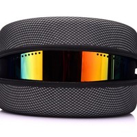 Étui de lunettes de ski en EVA résistant à l'eau, écologique, personnalisé avec logo d'usine, fermeture éclair, ensemble de lunettes, crochet de voyage, portable, natation