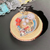 Porte-clés shaker en acrylique promotionnel personnalisé vente en gros de breloques en acrylique personnalisées annonçant un pendentif porte-clés en acrylique transparent avec impression UV