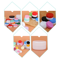 Boîte cosmétique en plastique ronde de 5g, 10g, 20g, 30g, 50g avec impression sérigraphique, boîte à crème portable de voyage