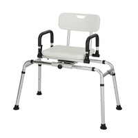 Tabouret de salle de bain et chaise de douche pivotante pour personnes âgées/handicapées/femmes enceintes, réglable en hauteur et mobile gauche-droite