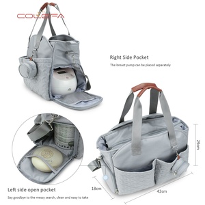 Borsa per Mamme Personalizzabile con LOGO, Monocolore, con Cerniera, a Tracolla Singola, Porta Ciuccio, Grande Capacità, Multifunzionale - Product Image 2