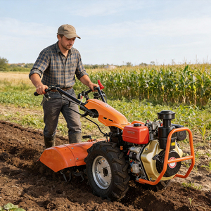 <b>Cultivators</b> Engine Heavy Duty Agricultural Hand Held Two Wheel Machine for Deep Soil Tilling - Product Image 1