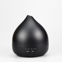 Diffuseur noir de 400ml, diffuseur d'huile essentielle de grain de bois, diffuseurs d'arômes ultrasoniques électriques de 400ml