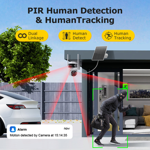 15x Zoom HD 6MP IP an ninh ngoài trời cctv PIR con người phát hiện PTZ máy ảnh toàn cảnh Mini Wifi năng lượng mặt trời Pin năng lượng mặt trời mạng Máy ảnh - Product Image 6