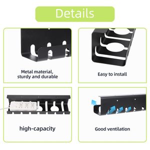 Hot bán Chất lượng cao màu đen văn phòng và nhà bàn Cáp lưu trữ dưới bàn làm việc - Product Image 3