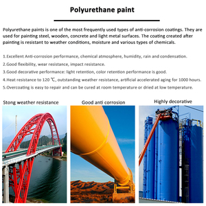 2K chống gỉ chất lượng cao chất lỏng nhựa polyurethane chịu hóa chất thép công nghiệp lớp phủ chống ăn mòn men kim loại sơn - Product Image 2