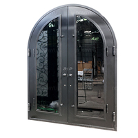 Puertas de Entrada de Hierro Forjado Modernas Dongyu, Antirrobo, para Villa, Apartamento, Dormitorio, Puerta Exterior Arqueada de Hierro