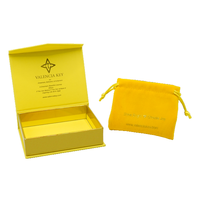 Boîte cadeau personnalisée jaune à charnière, style livre, en papier mat spécial, estampage à chaud, taille personnalisée, OEM ODM, accessoires de bijouterie