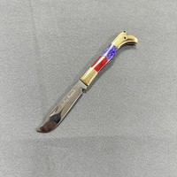 Compacte Joint Slip Multifunctionele EDC-messen Gereedschap Messing Turquoise Handvat Prachtig klein zakmes Uitpakken Leuke doossnijder