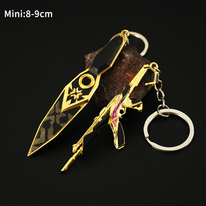 Bán buôn valorant móc chìa khóa kim loại súng Móc Chìa Khóa 3D Keychain trang trí mô hình mặt dây chuyền dấu ngã điều hành 9cm Móc khóa - Product Image 5