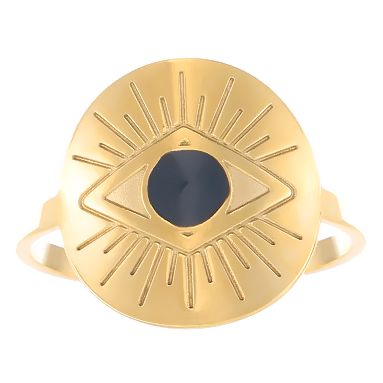 12k gold plated flat black beads z-074