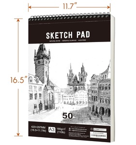 Cuaderno de bocetos <span class=keywords><strong>A5</strong></span>, <span class=keywords><strong>papel</strong></span> grueso de 180gsm, 100 páginas/50 hojas, cuaderno de bocetos <span class=keywords><strong>DIN</strong></span> encuadernado en espiral, Bloc de notas de arte - Product Image 4