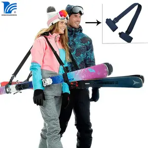 調節可能なサイズのスキーアクセサリー簡単な輸送スキーギアスキーストラップスノーボードキャリアストラップ