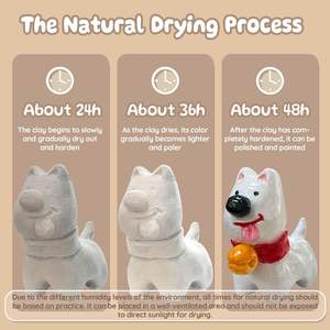 <span class=keywords><strong>Kit</strong></span> de sculpture en argile à séchage à l'air Bview pour débutants, argile premium de 1,1 lb avec plus de 30 outils - Product Image 4