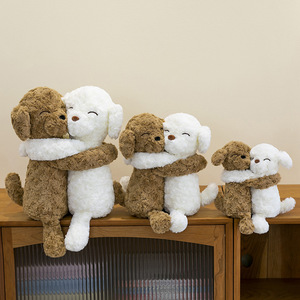 Cute Couple Hugging Dog <b>Stuffed</b> PP Cotton <b>Soft</b> Plush <b>Toys</b> Small Dog Dolls Kids Birthday Sleeping Pillow Valentine's Gift - Product Image 4