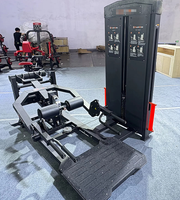 Machine 2-en-1 pour Squat et Soulevé de Terre, pour l'entraînement des fessiers et des ischio-jambiers, usage commercial, à charge par poulies avec doubles poignées
