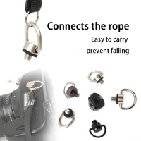 CNC roestvrij staal 1/4 D-ring cameraschroef statiefbevestiging verborgen duimschroef DSLR-accessoires waterdicht hoge precisie