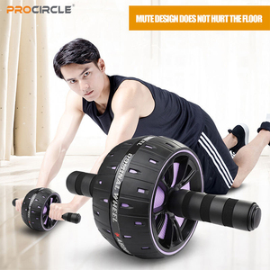 ABW-DJ003 biểu tượng tùy chỉnh bán buôn bụng tập thể dục tập thể dục sức mạnh cốt lõi Tập Thể Dục <span class=keywords><strong>Ab</strong></span> bánh xe con lăn với đầu gối mat - Product Image 5