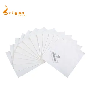 Bright Hot Selling Restaurant Tissue Paper Custom Design Logo 3Ply White Napkin Paper Tissue