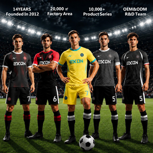<span class=keywords><strong>Camiseta</strong></span> de Fútbol Transpirable de Malla, Versión Tailandesa, Personalizada EXON, Bloques de Color Nacionales, OEM, Alta Calidad - Product Image 1