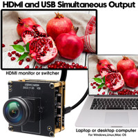 Module de caméra à double sortie USB 3.0 grand angle 180 degrés H.264 MJPEG 4K 60FPS YUY2 1080p 60fps pour la surveillance
