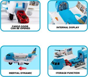 Ensemble de jeu d'<span class=keywords><strong>avion</strong></span> de transport de fret avec modèle de dessin animé d'<span class=keywords><strong>avion</strong></span> à friction, jouet de voiture pour enfants - Product Image 3