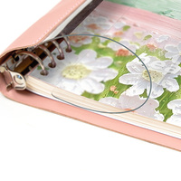 Protège-documents personnalisé en PVC souple transparent et cuir TPU, format A5 B5, organiseur de fichiers, classeur, agenda, carnet à 6 anneaux avec pages lignées