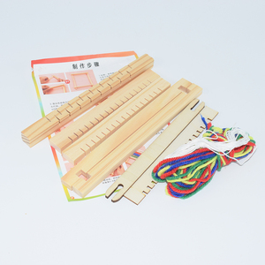 Giocattolo Educativo Montessori per Bambini in Età Prescolare, Telaio per Tessitura in Legno Fai-da-Te - Product Image 2