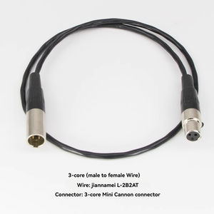 MAXIMON-Conector XLR macho hembra Mini de 3 pines, cubierta exterior de PVC plateado, adaptador de micrófono, <span class=keywords><strong>cable</strong></span> de audio (negro) - Product Image 5