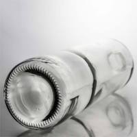 Botellas de Licor de Vidrio Transparente con Hombro Plano Extra, Personalizadas para Pedidos al por Mayor, para Envasado de Bebidas Espirituosas