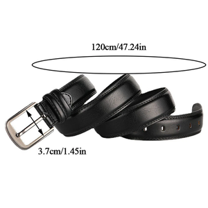 Cinturón Clásico de Vestir para <span class=keywords><strong>Hombre</strong></span>, Formal, de Negocios, de Cuero Genuino con Hebilla y Presillas de Cuero - Product Image 5