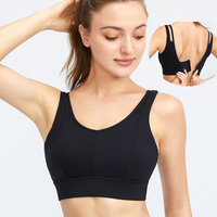 Xxxl top esportivo de alto impacto, roupa íntima feminina para academia, sutiã de corrida, sem fio e ajustável, gancho traseiro, treino, yoga
