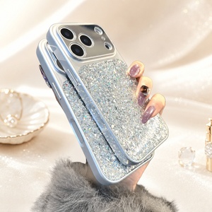 เคสโทรศัพท์หรูหราสำหรับ iPhone แบบ PC ประดับกลิตเตอร์กันกระแทกพร้อมสายคล้อง - Product Image 5