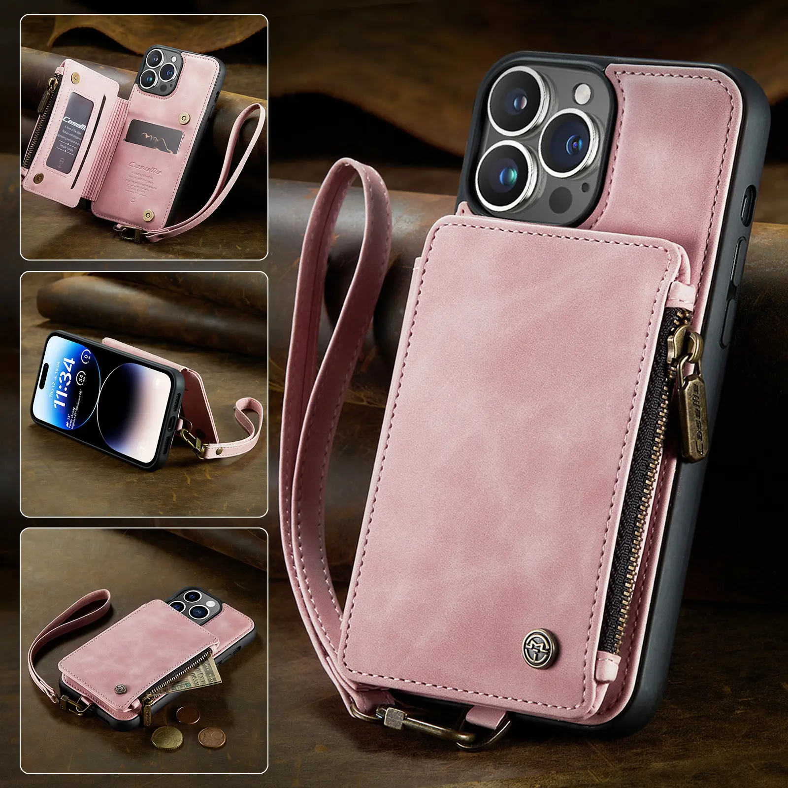 CaseMe for Samsung Note 20 Case Accessory Mobile Phone Bags & Case for Samsung Galaxy S23 S22Ultra S21Plus S20FEWallet Cards