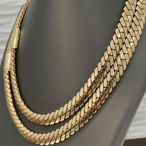 Handcrafted 12mm <strong>Solid</strong> <strong>Silver</strong> Cuban Chain <strong>Necklace</strong> Plain 925 Sterling <strong>Silver</strong> Men's Jewelry Moissanite Stylish Gold Plated Chain - Product Image 5