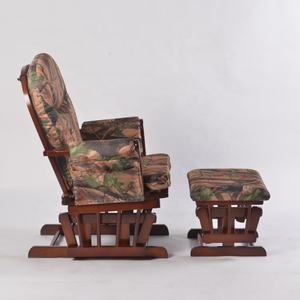 Deluxe Eco-friendly Home Living Room Furniture Set Contemporary Style Revolving <b>Wooden</b> Glider Rocker <b>Chair</b> Camouflage Fabric - Product Image 6