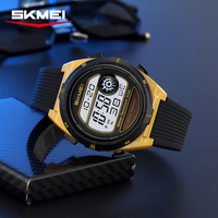 Skmei 2436 jam tangan tenaga surya Digital, arloji olahraga luar ruangan multifungsi dengan Stopwatch Alarm