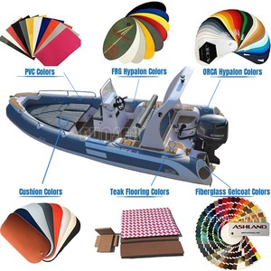 <span class=keywords><strong>Bateau</strong></span> pneumatique rigide à coque en V profond RIB580 de 5,8 m (20 pieds) en Hypalon/PVC blanc avec coque en fibre de verre pour la pêche sportive et la plongée, capacité 8 personnes - Product Image 6