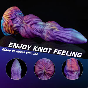 Dildo anjing baru mainan seks dewasa dengan 2 simpul besar cangkir hisap Alien Monster Dildo silikon lunak steker Anal g-spot stimulasi - Product Image 5