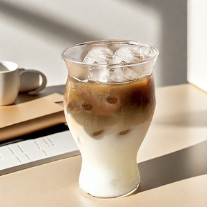 Tazas de leche de café de 600ml, vaso de cristal transparente de lujo para <span class=keywords><strong>restaurante</strong></span>, tazas de gran capacidad con boca inversa para el vientre - Product Image 3