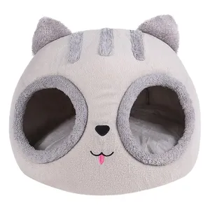 Pet House for Small Dog Removable Cat Bed House Semi-Enclosed Pet Dog Cat Nest Winter Warm Soft Pet Cave Kennel Deep Sleep Pad