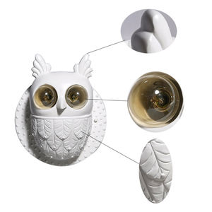 Lampe murale LED créative hibou avec lueur blanche chaude pour chambre d'enfants pépinière porche décor atmosphère éclairage - Product Image 5
