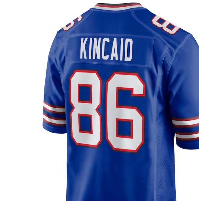 Буйвол Далтон Кинкейд Королевский синий 2023 проект лучшего качества сшитый Американский футбол Джерси