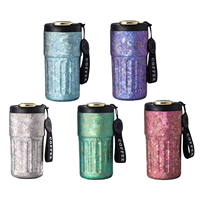 Gobelet isotherme en titane à double paroi de 400 ml (14 oz) personnalisé en gros avec embout de boisson 2-en-1 et couvercle avec affichage de la température