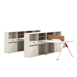 Conjunto de Escritorio Modular Saint-Leste de 1.5m, 3.0m, 4.5m, Escritorio Doble, Cuádruple y Sextuple con Silla para Oficina - Product Image 5
