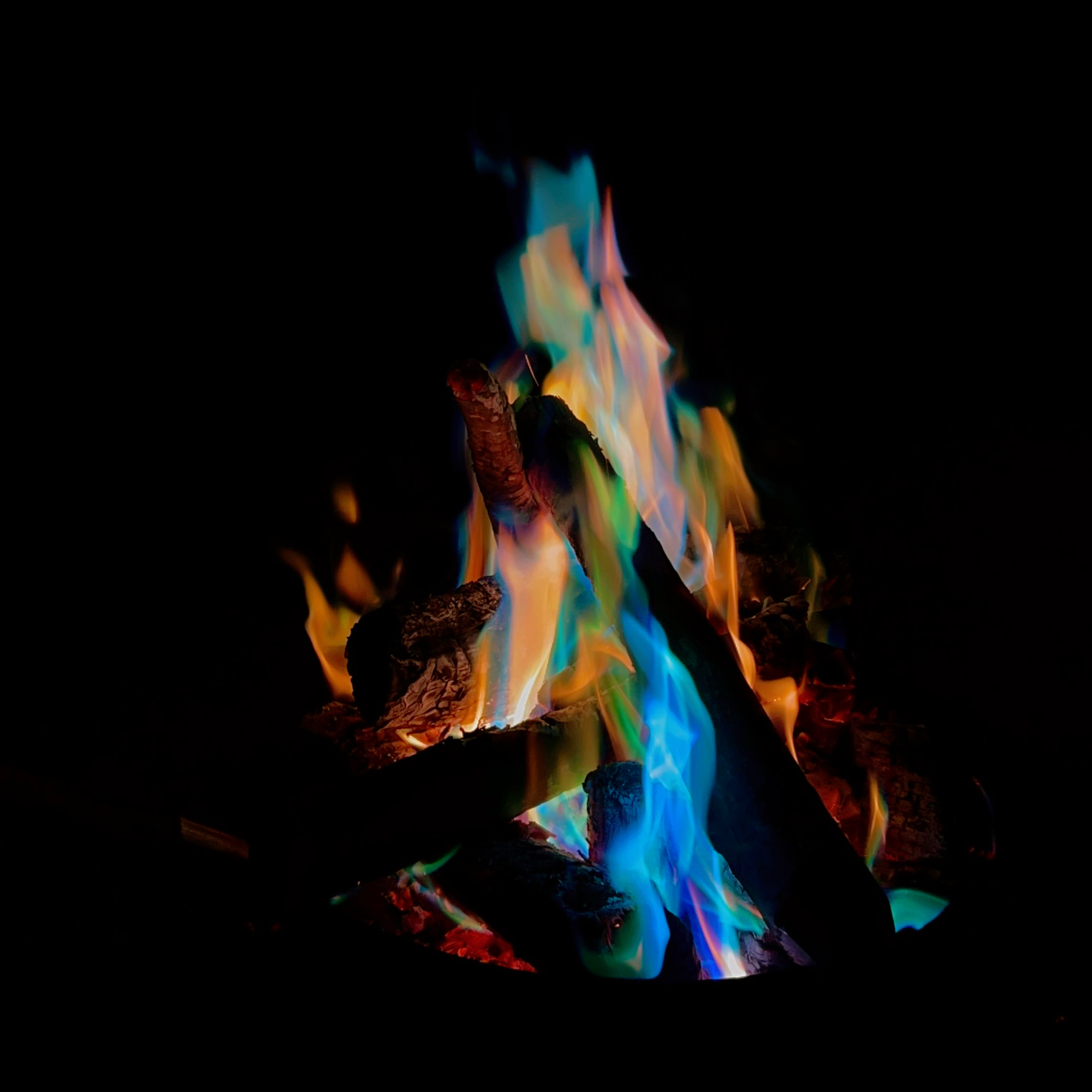 flamme colorée